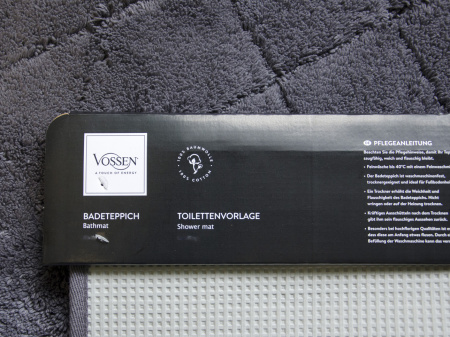  Хлопковый коврик VOSSEN Exclusive graphit (766) фото в интернет-магазине Герд Биллербек